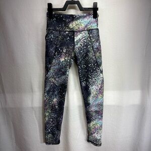 Old Navy Active Leggings Girls Medium Starry Space Go Dry Stretch Yoga Dance